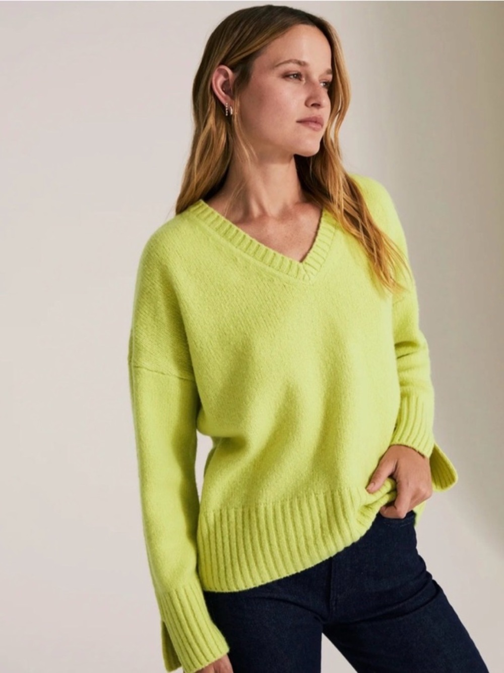 FAVORITE DAUGHTER The William Sweater in Citron Size Small